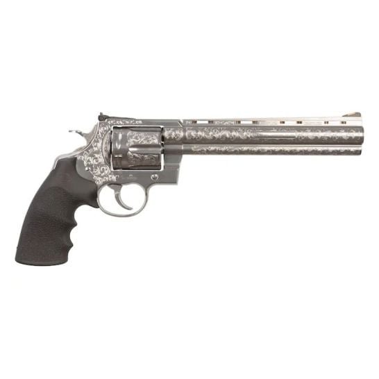 Colt Anaconda .44 Magnum 8" 6rd Revolver, Stainless Steel Engraved