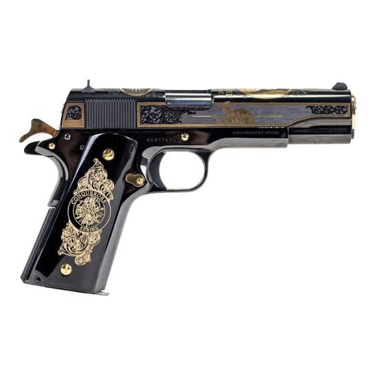 Colt 1911 Conquerors Series Alexander .38 Super +P 5" 9rd Engraved Pistol, Limited Edition 1 of 200
