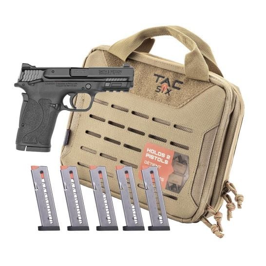 Smith & Wesson M&P380 Shield EZ M2.0 .380 Auto Pistol Bundle 3.68" 8rd, Black